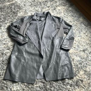 Marc New York Open Front Drape Vegan Leather Jacket